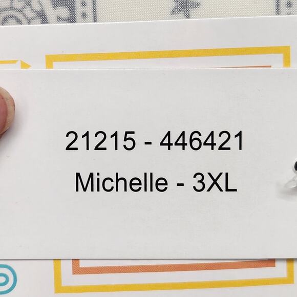 NWT LuLaRoe Michelle Navy & White Geometric Pattern Plus Wrap Dress Women's 3X - Picture 4 of 7